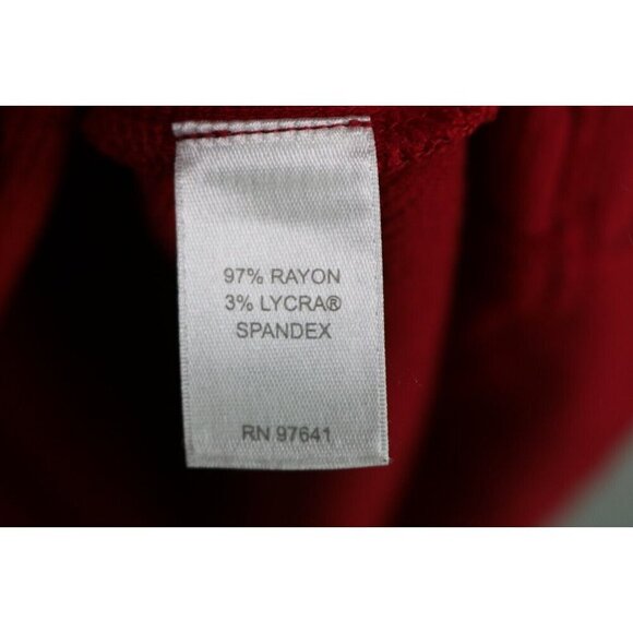 J.Jill Wearever Red Ribbed Long Sleeve Tunic Top-Size Medium - Picture 6 of 10